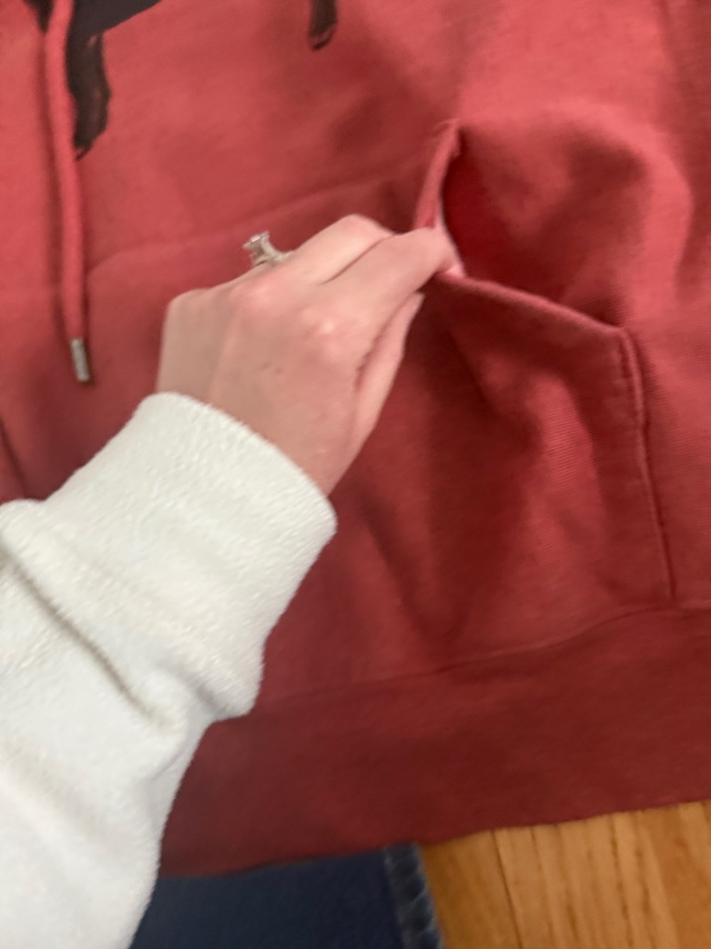 The Black Dog Red Pullover with Black Dog Graphic - Picture 4 of 10